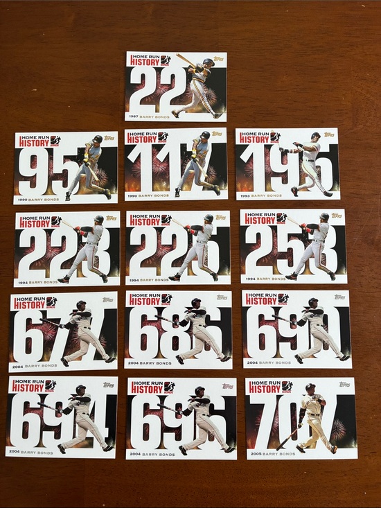 Topps Other - 13 Card Barry Bonds Topps Home Run History Lot